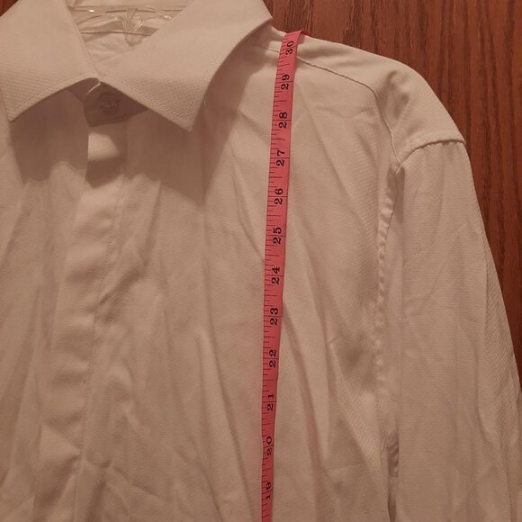 NEW ! Design in Italy Men Long Sleeve Button Down Shirt White Size16 1/2(34-35) - Picture 3 of 10